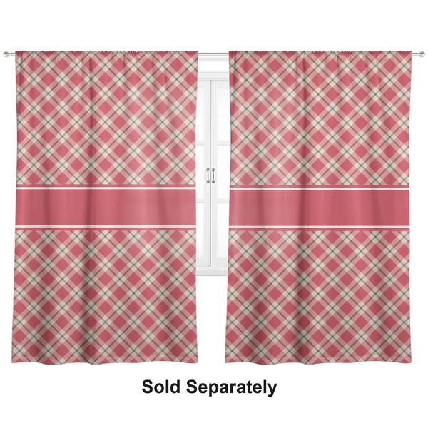 Red & Tan Plaid Curtains