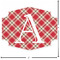 Red & Tan Plaid Custom Shape Iron On Patches - L - APPROVAL