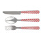 Red & Tan Plaid Cutlery Set - FRONT