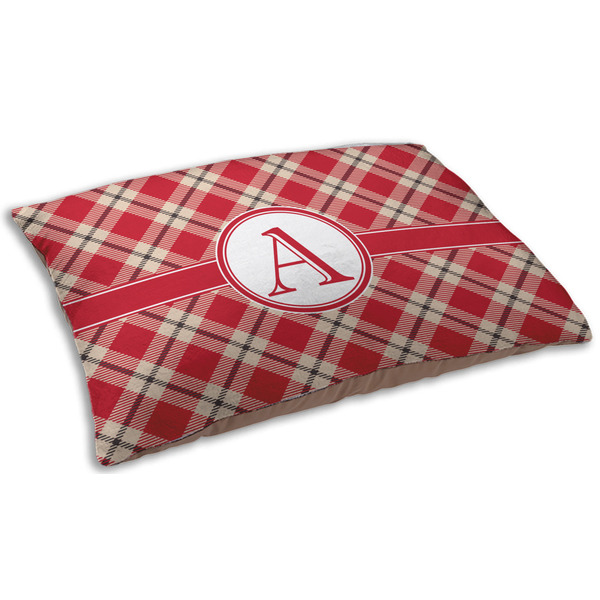 Red & Tan Plaid Dog Beds - SMALL