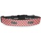 Red & Tan Plaid Deluxe Dog Collar (Personalized)