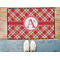 Red & Tan Plaid Door Mat - LIFESTYLE (Med)