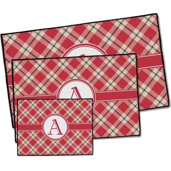 Red & Tan Plaid Door Mats - PARENT MAIN