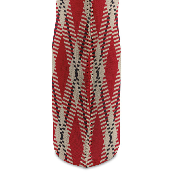 Red & Tan Plaid Double Wine Tote - DETAIL 2 (new)