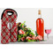 Red & Tan Plaid Double Wine Tote - LIFESTYLE (new)