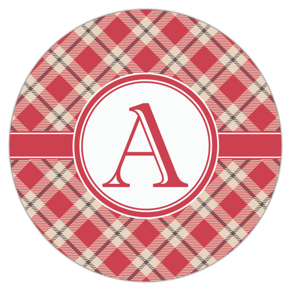 Red & Tan Plaid Drink Topper - Medium - Single