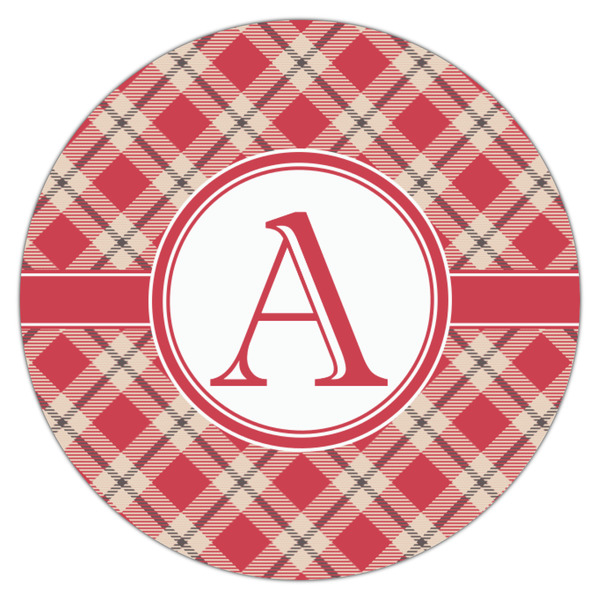 Red & Tan Plaid Drink Topper - Small - Single