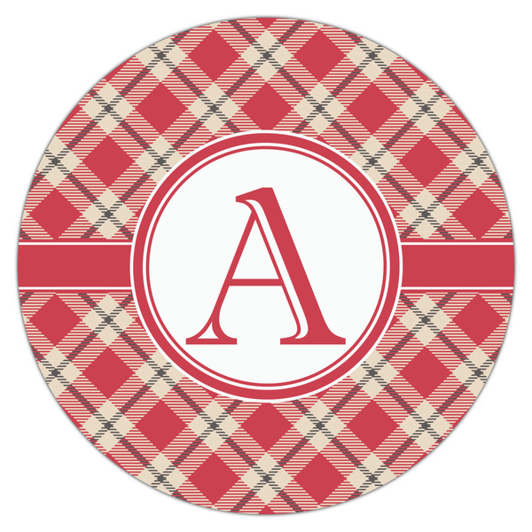 Red & Tan Plaid Drink Topper - XLarge - Single