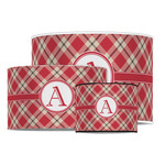 Red & Tan Plaid Drum Lamp Shade (Personalized)