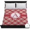 Red & Tan Plaid Duvet Cover - Full / Queen (Personalized)