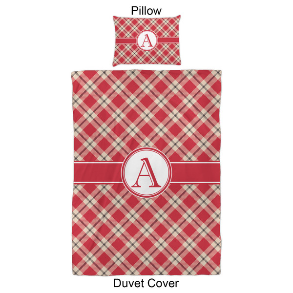Red & Tan Plaid Duvet Cover Set - Twin XL - Approval