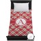 Red & Tan Plaid Duvet Cover - Twin (Personalized)