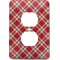 Red & Tan Plaid Electric Outlet Plate
