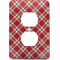 Red & Tan Plaid Electric Outlet Plate
