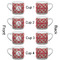Red & Tan Plaid Espresso Cup - 6oz (Double Shot Set of 4) APPROVAL