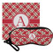 Red & Tan Plaid Personalized Eyeglass Case & Cloth