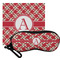 Red & Tan Plaid Eyeglass Case & Cloth (Personalized)