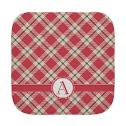 Red & Tan Plaid Face Towel (Personalized)