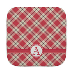 Red & Tan Plaid Face Towel (Personalized)