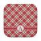 Red & Tan Plaid Face Cloth-Rounded Corners