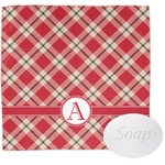 Red & Tan Plaid Washcloth (Personalized)