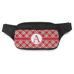 Red & Tan Plaid Fanny Pack (Personalized)
