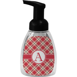 Red & Tan Plaid Foam Soap Bottle - Black (Personalized)
