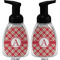 Red & Tan Plaid Foam Soap Bottle (Front & Back)