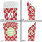 Red & Tan Plaid French Fry Favor Box - Front & Back View