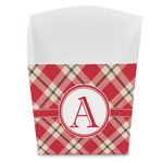 Red & Tan Plaid French Fry Favor Boxes (Personalized)