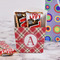 Red & Tan Plaid French Fry Favor Box - w/ Treats View