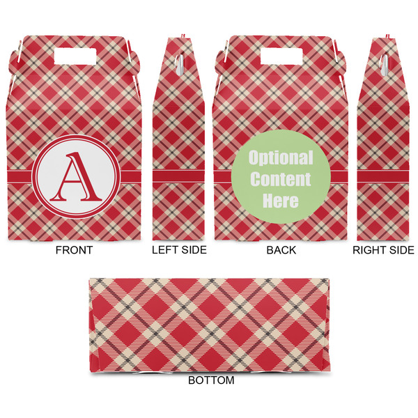 Red & Tan Plaid Gable Favor Box - Approval