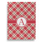 Red & Tan Plaid Garden Flags - Large - Double Sided - BACK
