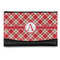 Red & Tan Plaid Genuine Leather Womens Wallet - Front/Main