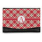 Red & Tan Plaid Genuine Leather Women's Wallet - Small (Personalized)