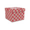 Red & Tan Plaid Gift Boxes with Lid - Canvas Wrapped - Small - Front/Main
