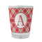 Red & Tan Plaid Glass Shot Glass - 1.5 oz - Set of 4 (Personalized)