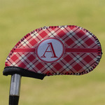 Red & Tan Plaid Golf Club Iron Cover - Single (Personalized)