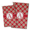 Red & Tan Plaid Golf Towel - PARENT (small and large)