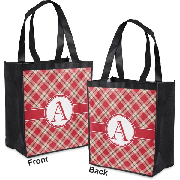 Red & Tan Plaid Grocery Bag - Apvl