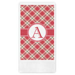 Red & Tan Plaid Guest Paper Towels - Full Color (Personalized)