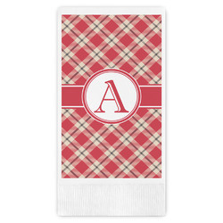 Red & Tan Plaid Guest Towels - Full Color (Personalized)