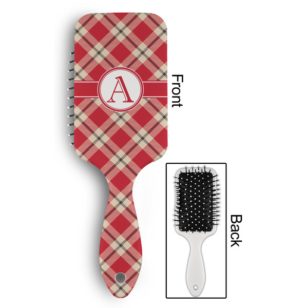 Red & Tan Plaid Hair Brush - Approval