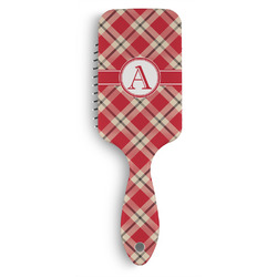 Red & Tan Plaid Hair Brushes (Personalized)