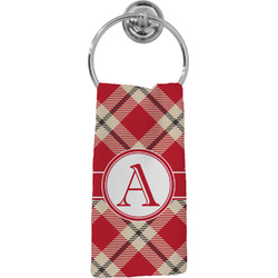 Red & Tan Plaid Hand Towel - Full Print (Personalized)