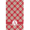Red & Tan Plaid Hand Towel (Personalized)