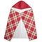 Red & Tan Plaid Hooded Towel - Folded