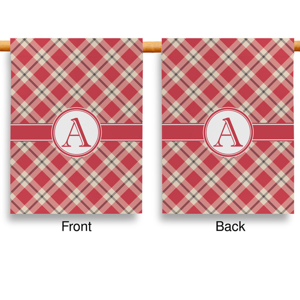 Red & Tan Plaid House Flags - Double Sided - APPROVAL
