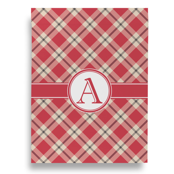 Red & Tan Plaid House Flags - Double Sided - FRONT