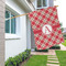 Red & Tan Plaid House Flags - Double Sided - LIFESTYLE